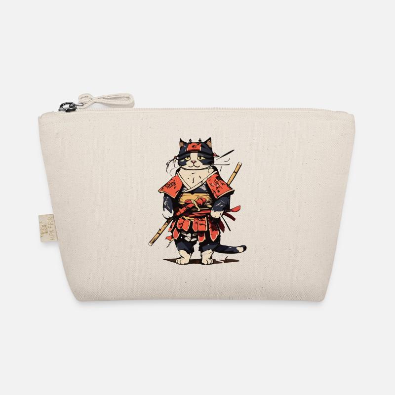 Katzen Samurai Bio-Täschchen