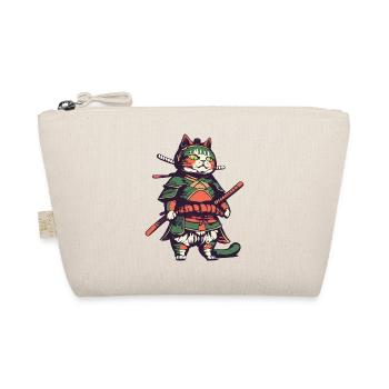Samurai Cat - Organic Pouch - nature - Front