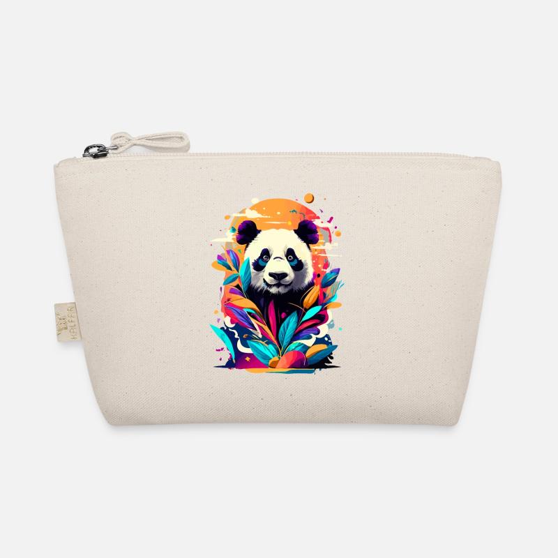 Panda Japan Asia - Panda Bear Colorful Organic Pouch