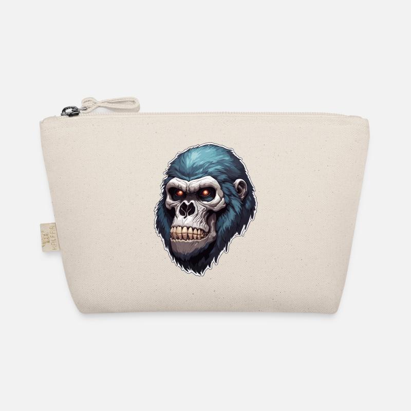 Gorilla Skull / Tier / Wild / Affe / Primat - Bio-Täschchen - Natur