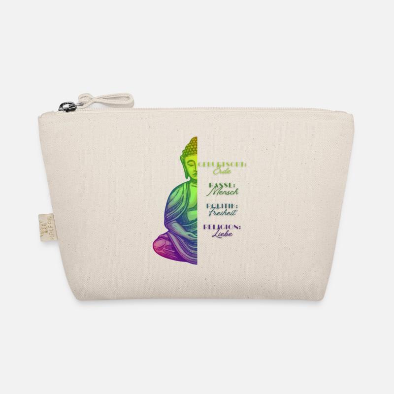 Buddha Farbpalette Erde Liebe Freiheit - Bio-Täschchen - Natur