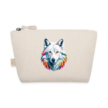 Weißer Wolf - Bio-Täschchen - Natur - Vorne