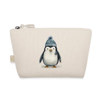 Puppy Penguin Tee: Adorable Antarctic Playfulness - Organic Pouch - nature - Front