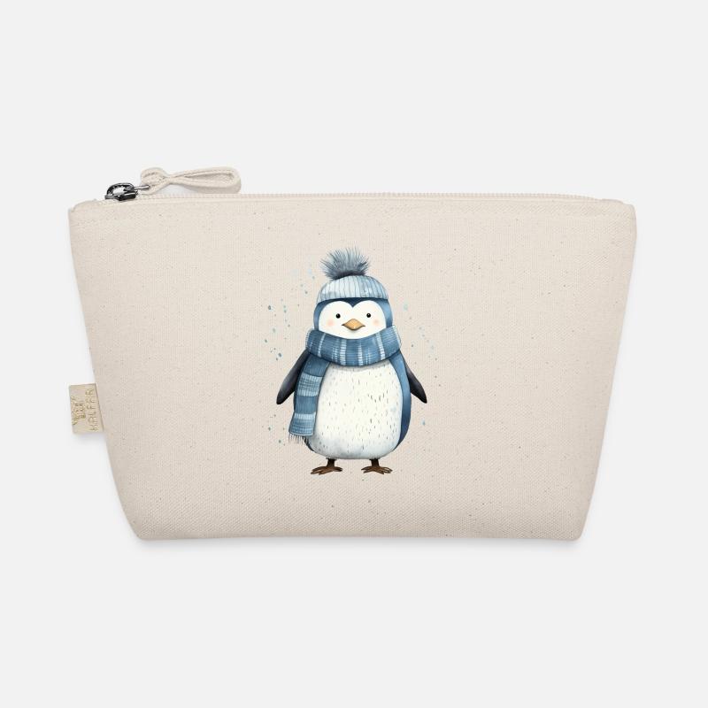 Penguin Tee: Playful Arctic Charm Organic Pouch
