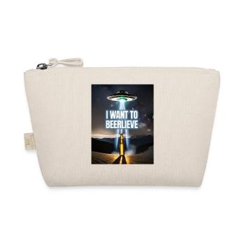 jeu de mots sur la bière d’enlèvement extraterrestre Je veux beerlieve - Trousse biologique - nature - Devant
