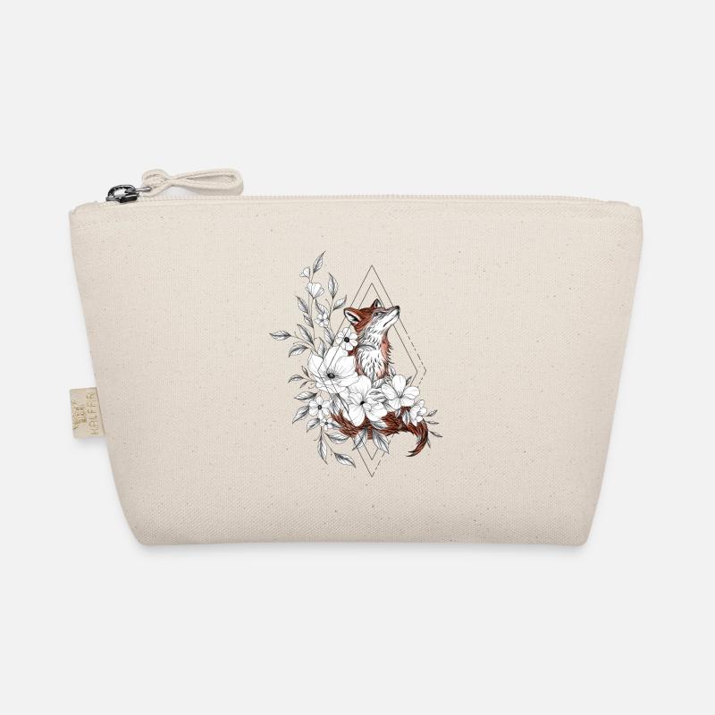 Floral Fox Ornamentale Geometrie - Bio-Täschchen - Natur