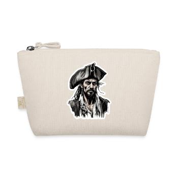 Pirat / Ahoi / Anker / Kapitän / Totenkopf / Rum - Bio-Täschchen - Natur - Vorne