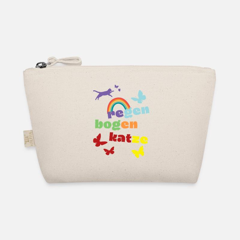Regenbogenkatze - Trauershirt - Verlust - Bio-Täschchen - Natur