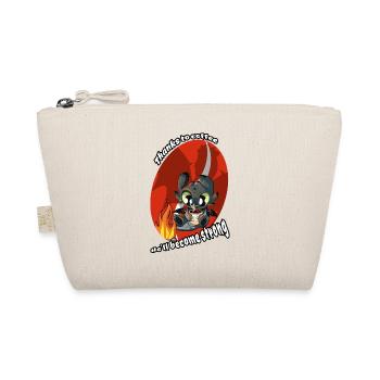 Cute Baby Red Dragon Drinking Her Coffee - Organic Pouch - nature - Front
