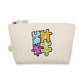 Puzzle design in pastel colors - Organic Pouch - nature - Front