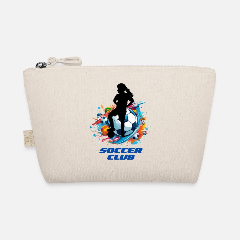 Lebendiges Splash Design des Fußballvereins - Bio-Täschchen - Natur