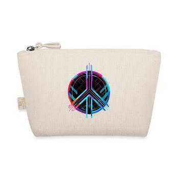 Peace Zeichen Frieden Bunt Neon Gegen Krieg Liebe - Bio-Täschchen - Natur - Vorne