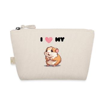 Hamster Love - Cute Hamster - Organic Pouch - nature - Front