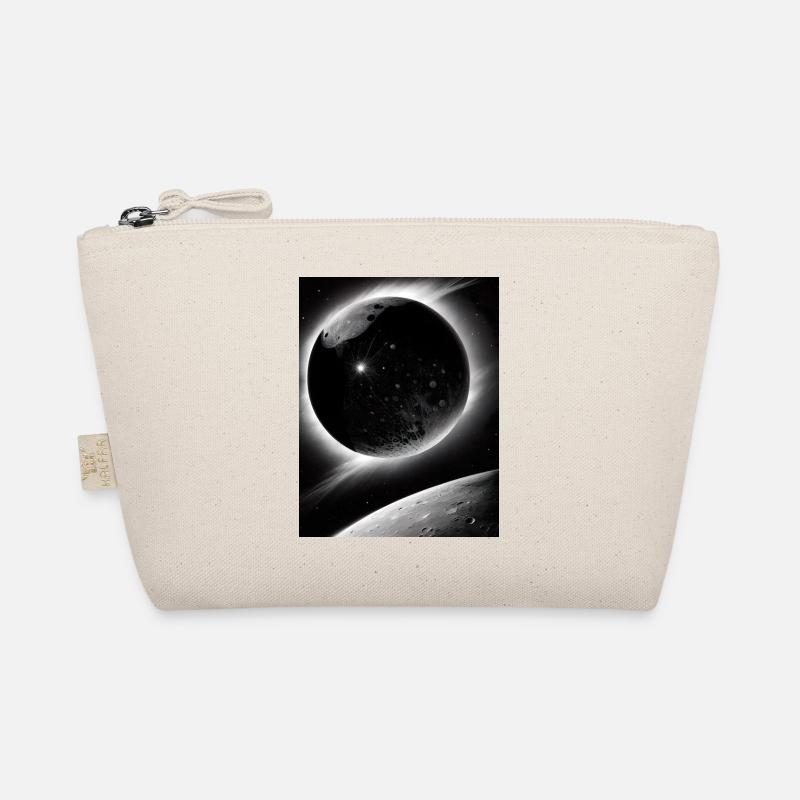 Dark Planet and Moon Solar System Galaxy Star Organic Pouch