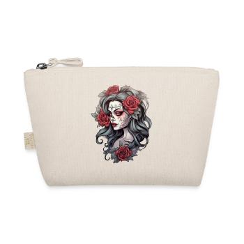 Gothic Rose Queen Illustration Graphic Beauty - Organic Pouch - nature - Front