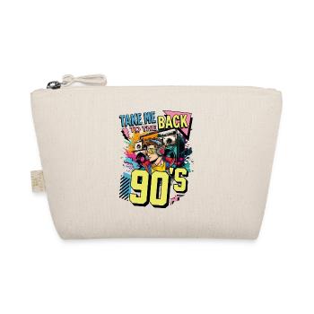90s 90er Jahre Musik Ghettoblaster Kopfhörer Party - Bio-Täschchen - Natur - Vorne
