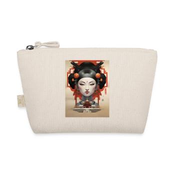 Geisha Manga Frau - Bio-Täschchen - Natur - Vorne