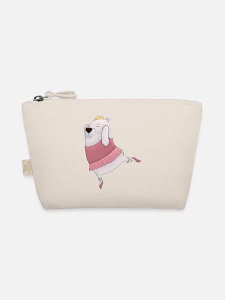 Tanzbär – Niedliches Ballett-Design 🐻💃👑 - Bio-Täschchen - Natur