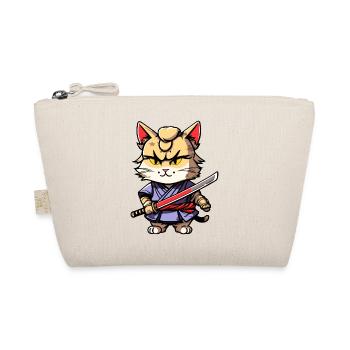 Chat samouraï #31 - Trousse biologique - nature - Devant