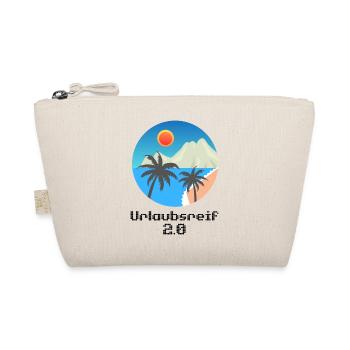 Holiday motif with palm trees and island, holiday ready 2.0 - Organic Pouch - nature - Front