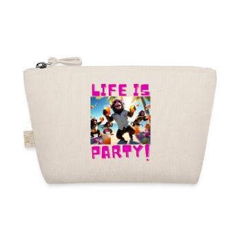 Life is Party - Bio-Täschchen - Natur - Vorne