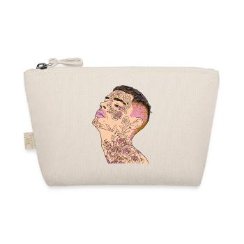 Floral Inked Portrait for Modern Fashion - Organic Pouch - nature - Front