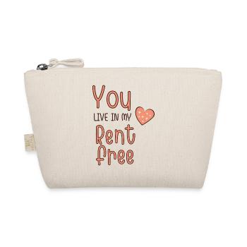 You Live in my Heart Rentfree - Organic Pouch - nature - Front
