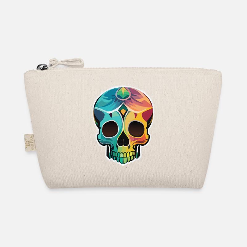 Calavera - Colorful Skull - Art Design Organic Pouch