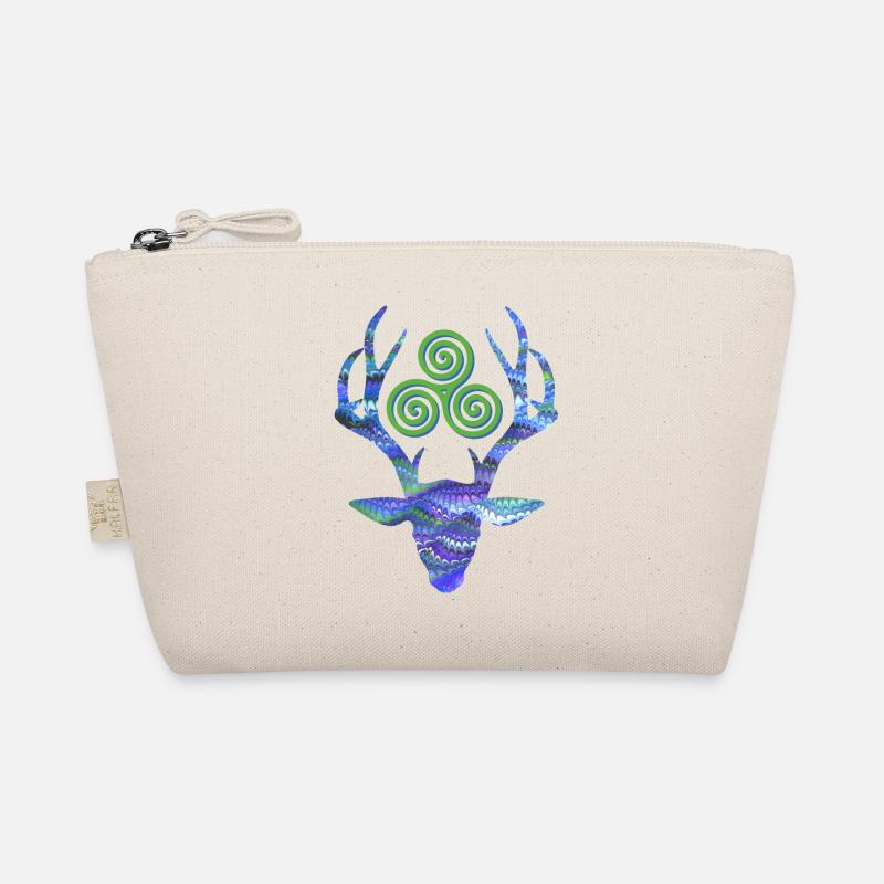 hirschkopf mit triskele e 103 Bio-Täschchen