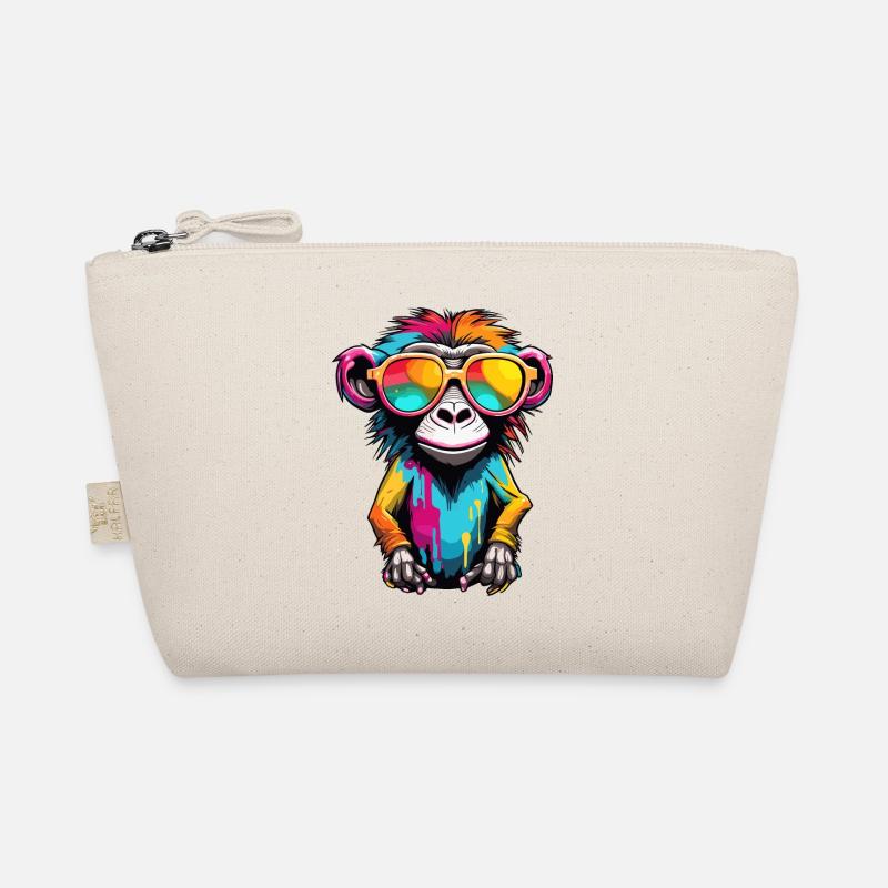 Affe / Tier / Zoo / Babian / Wild / Comic Bio-Täschchen