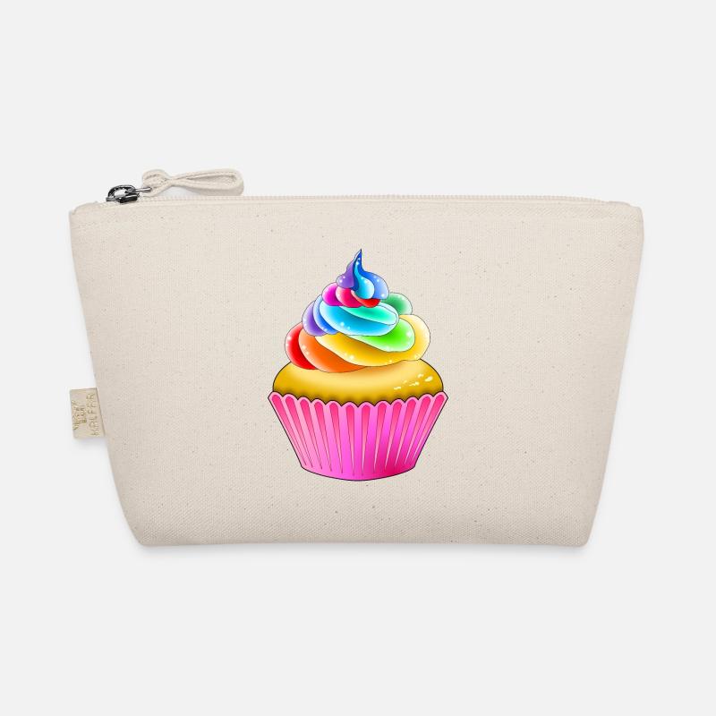 Regenbogen Muffin - Bio-Täschchen - Natur