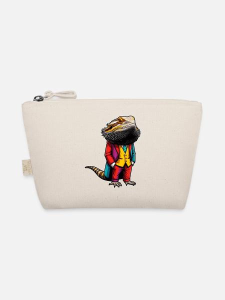 Bearded Dragon Lizard - Organic Pouch - nature - Front
