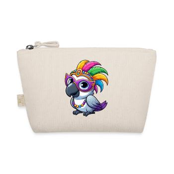 Colorful Mardi Gras Cockatoo - Organic Pouch - nature - Front