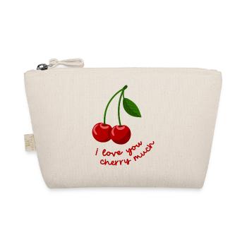 I love you cherry much - love you very much 2403-2 - Bio-Täschchen - Natur - Vorne