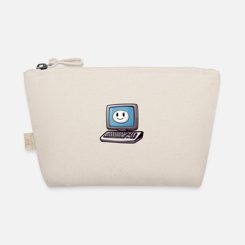 Lachender Comic-Computer Bio-Täschchen