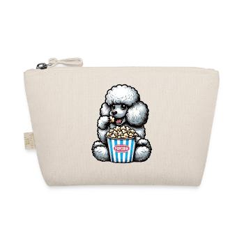 Poodle at the Cinema, Carnival & Popcorn - Organic Pouch - nature - Front
