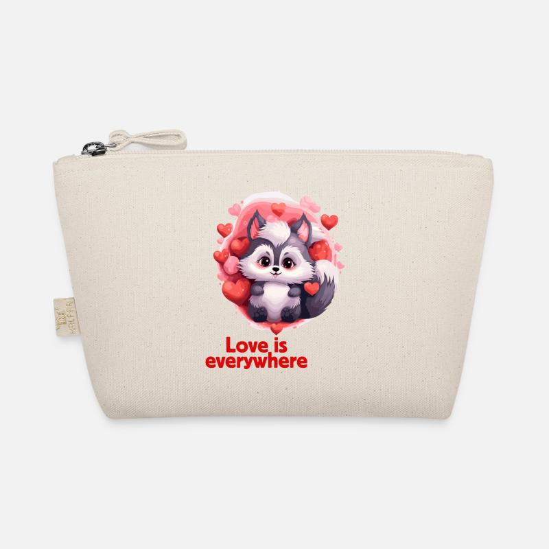 Cute Valentine's Day Design Animals Organic Pouch