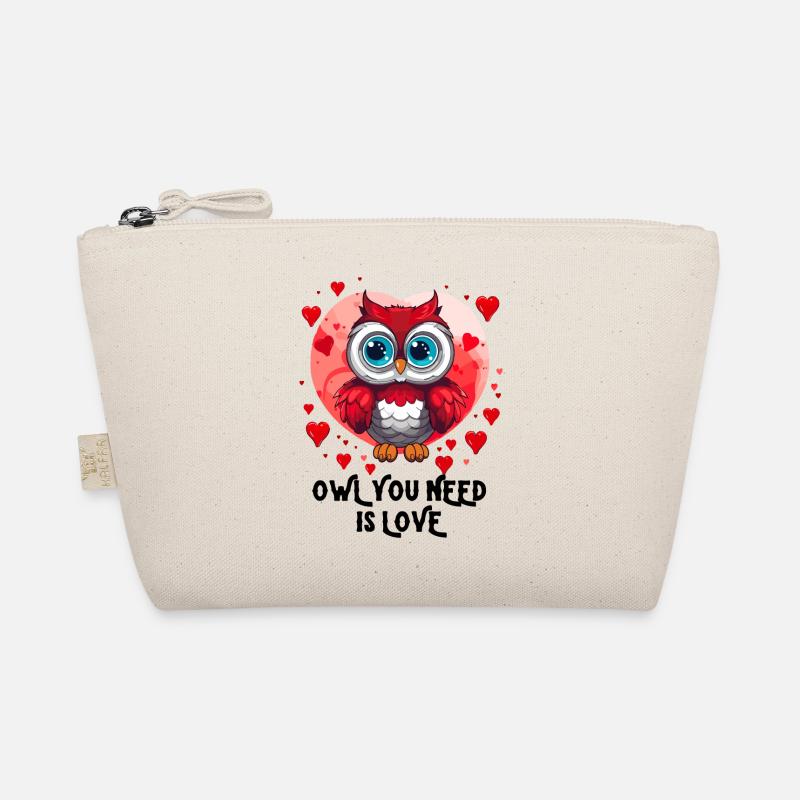 Alles was du brauchst ist Liebe Eule Bio-Täschchen
