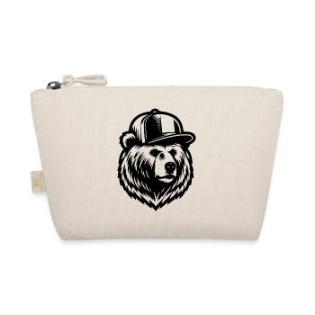 Cool Grizzly (Schwarz) - Bio-Täschchen - Natur - Vorne