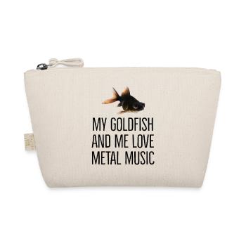 Black Goldfish Loves Metal Music - Organic Pouch - nature - Front