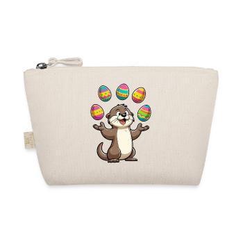 Otter Beaver Juggling Easter Eggs Water Animal Artist - Organic Pouch - nature - Front