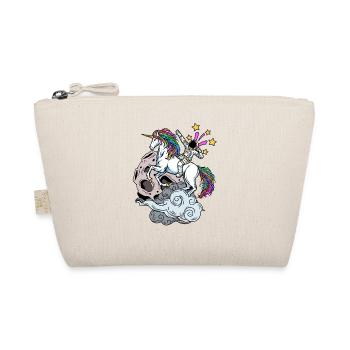 Unicorn Astronaut – Fantastic rainbow design - Organic Pouch - nature - Front