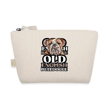 OLD ENGLISH BULLDOG Hund Hunde Bulldogge - Bio-Täschchen - Natur - Vorne