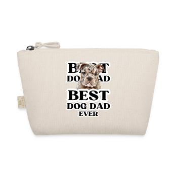 BEST DOG DAD EVER I Hundebesitzer Geschenk - Bio-Täschchen - Natur - Vorne