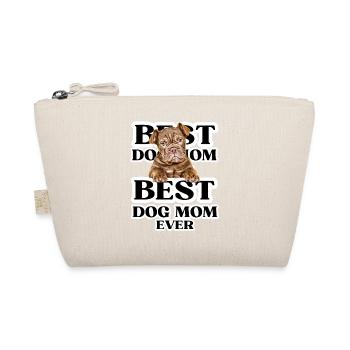 BEST DOG MOM EVER I Dog Owner Gift - Organic Pouch - nature - Front