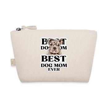 BEST DOG MOM EVER I Dog Owner Gift - Organic Pouch - nature - Front