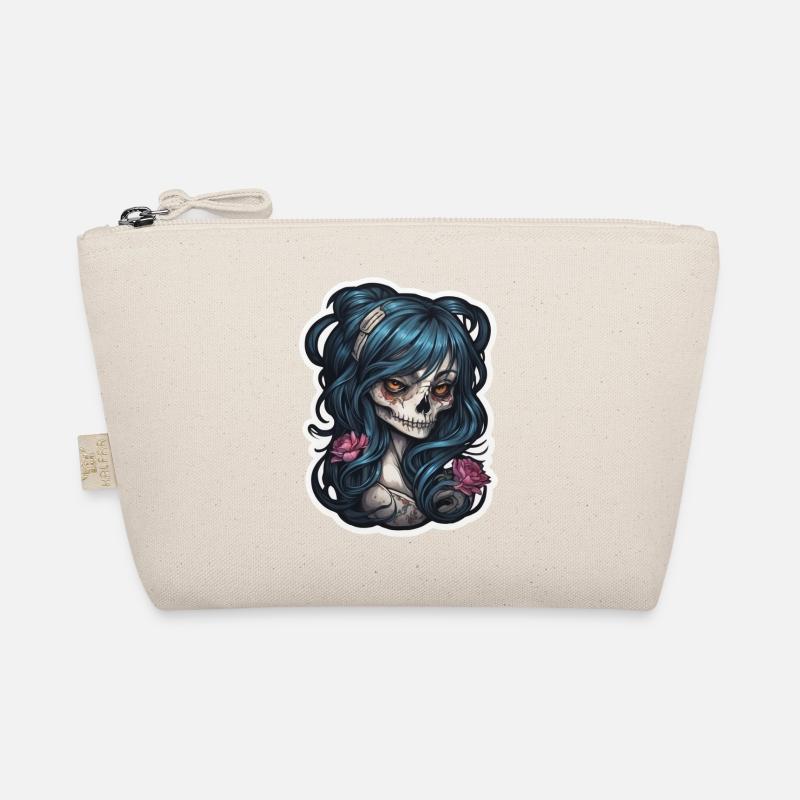 Tatouage fille tête de mort impression Trousse biologique
