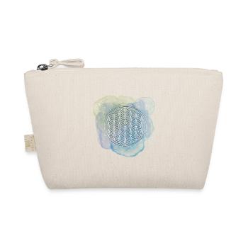 Fleur de Vie bleu scintillant - Trousse biologique - nature - Devant