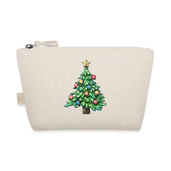 Festive Christmas Tree with Colourful Ornaments - Organic Pouch - nature - Front