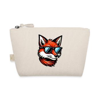 Cooler Fuchs mit Sonnenbrille Cute Cartoon Design - Bio-Täschchen - Natur - Vorne
